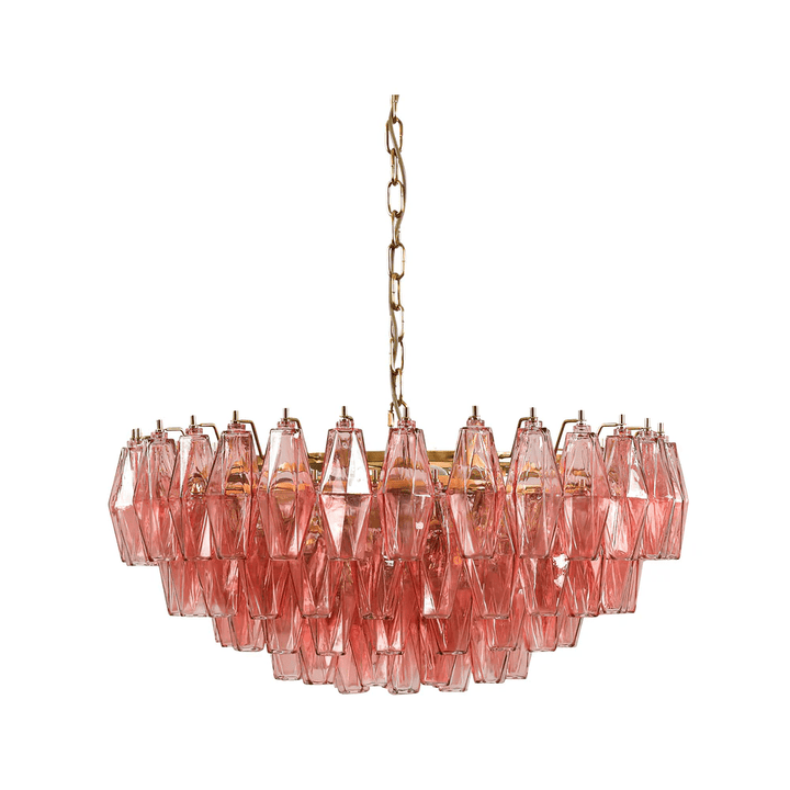 Pink Polygon Drop Chandelier - Vakkerlight