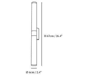 Line Alabaster Wall Light — Dimension drawings 1