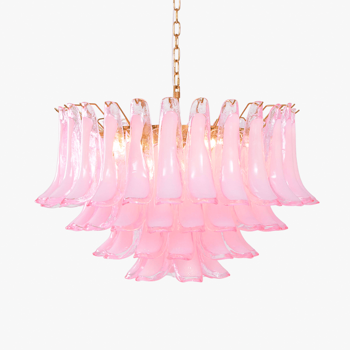 Fiora Pink Glass Chandelier - Vakkerlight