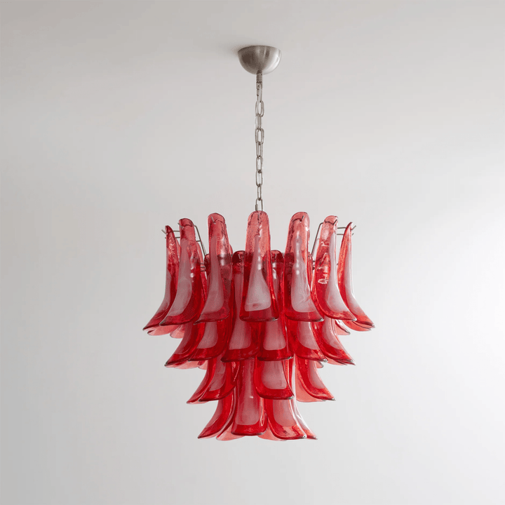 Crimson Glass Murano Petals Chandelier - Vakkerlight