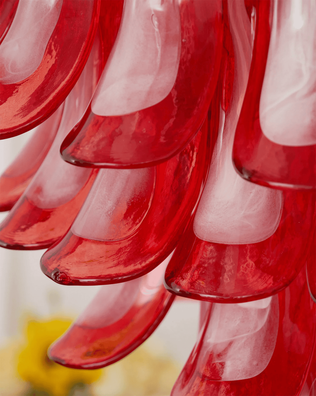 Crimson Glass Murano Petals Chandelier - Vakkerlight