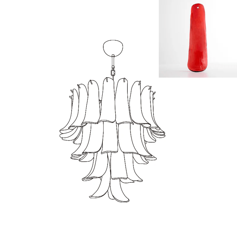 Murano Glass Petals Chandelier - Vakkerlight