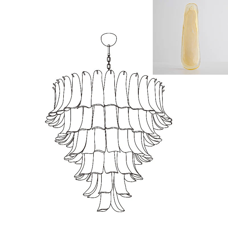 Murano Glass Petals Chandelier - Vakkerlight