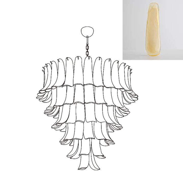 Murano Glass Petals Chandelier - Vakkerlight