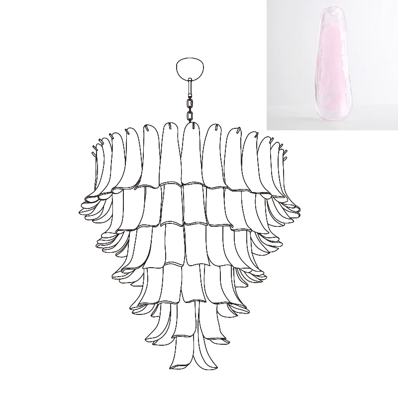 Murano Glass Petals Chandelier - Vakkerlight