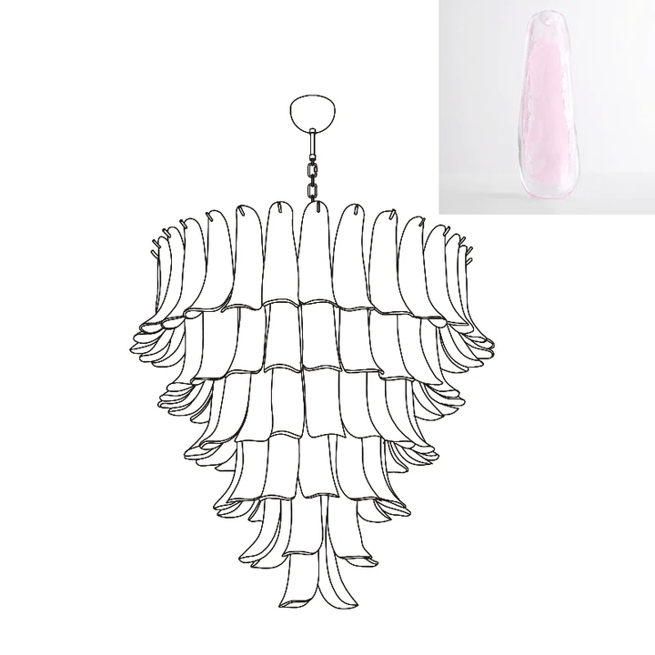 Murano Glass Petals Chandelier - Vakkerlight