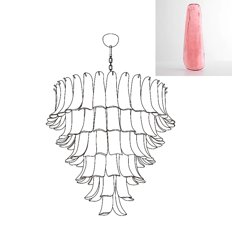 Murano Glass Petals Chandelier - Vakkerlight