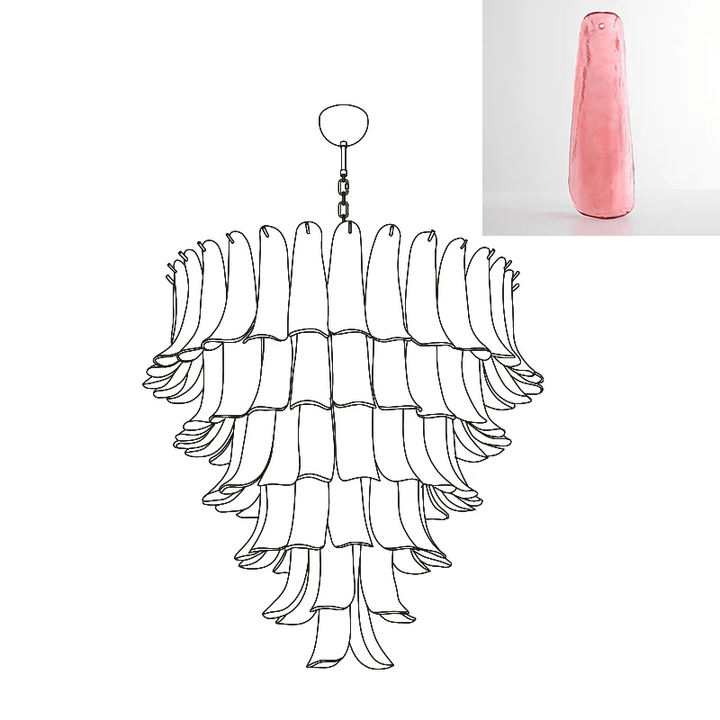 Murano Glass Petals Chandelier - Vakkerlight