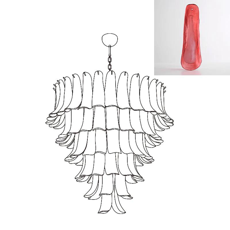 Murano Glass Petals Chandelier - Vakkerlight