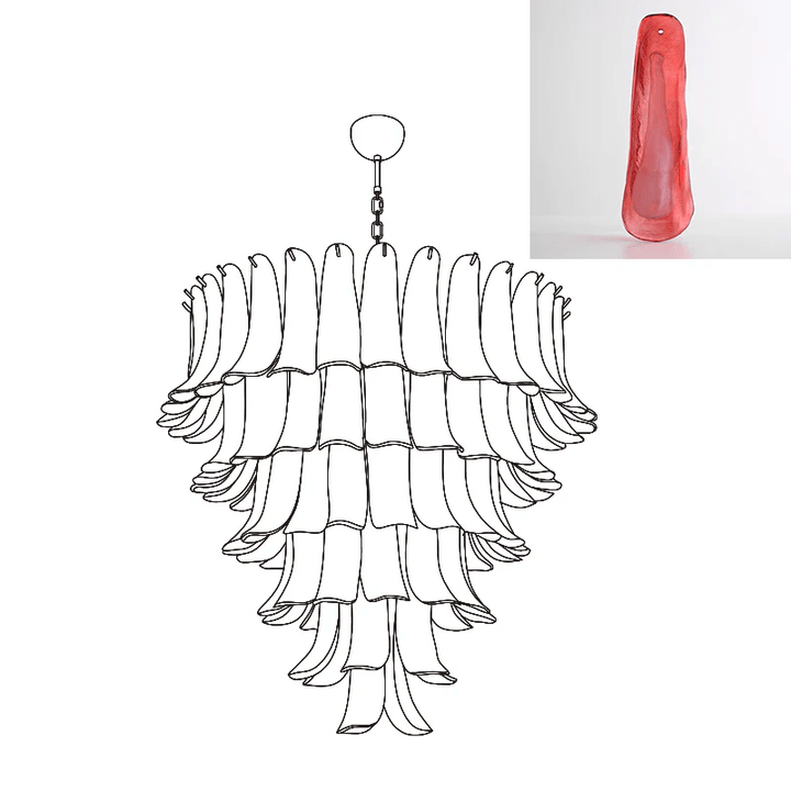 Murano Glass Petals Chandelier - Vakkerlight