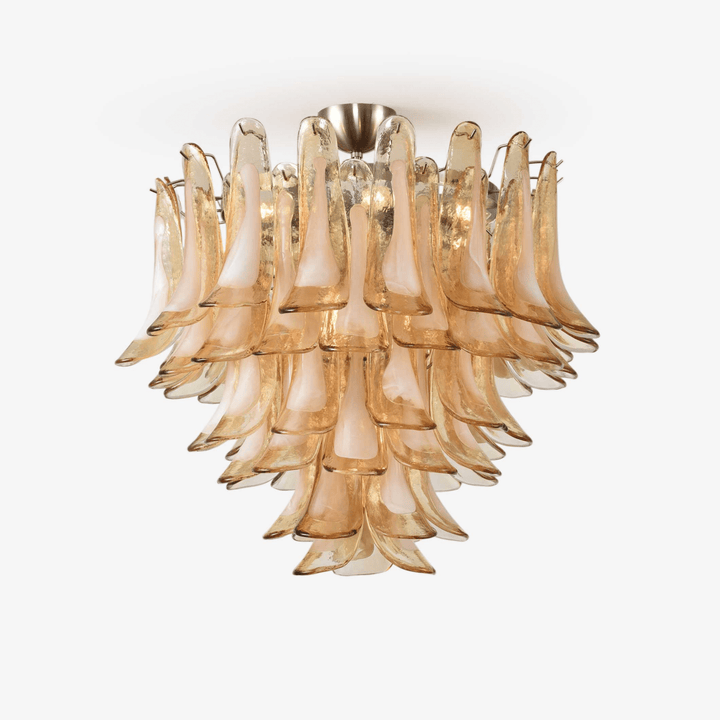 Amber Petal Glass Ceiling Lamp - Vakkerlight