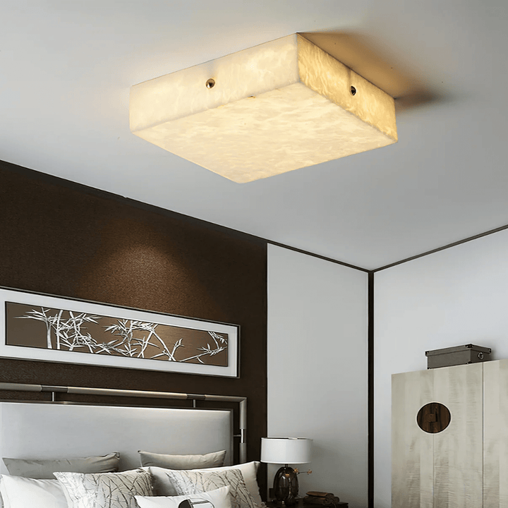 Square Alabaster Ceiling Light - Vakkerlight