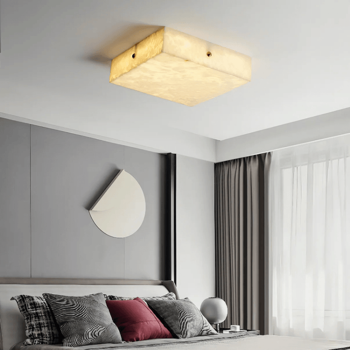 Square Alabaster Ceiling Light - Vakkerlight