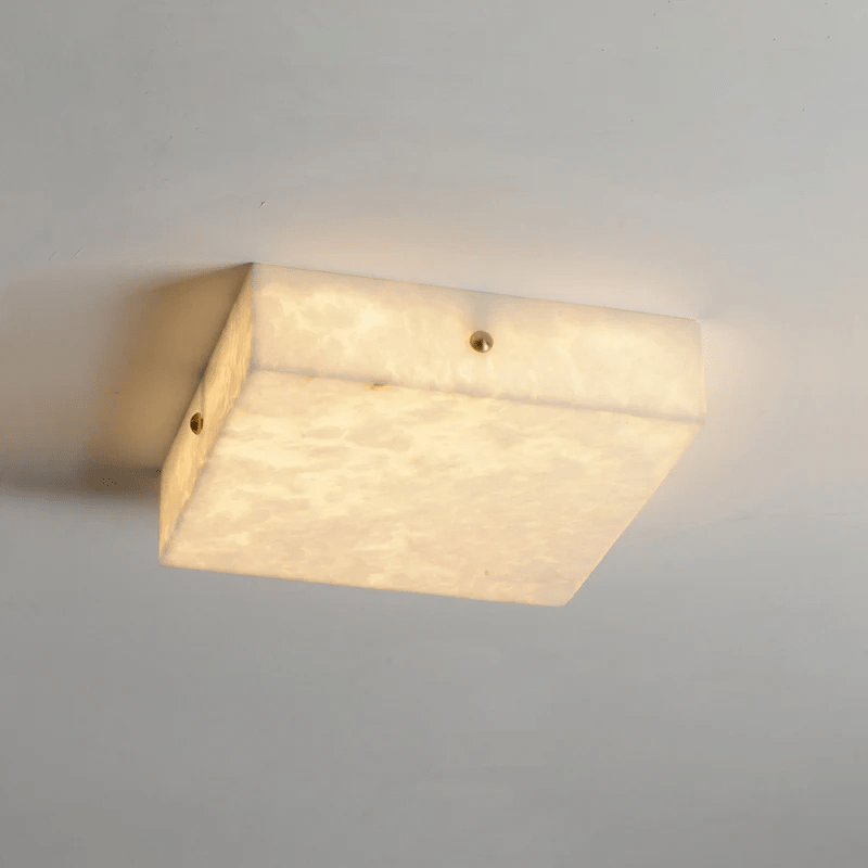 Square Alabaster Ceiling Light - Vakkerlight