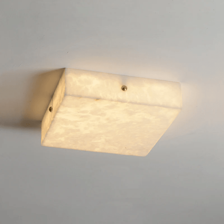 Square Alabaster Ceiling Light - Vakkerlight