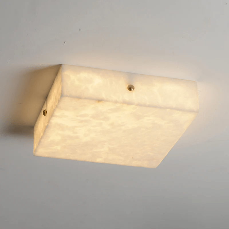Square Alabaster Ceiling Light - Vakkerlight