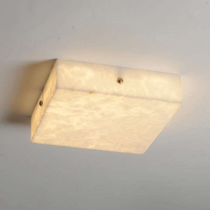 Square Alabaster Ceiling Light - Vakkerlight