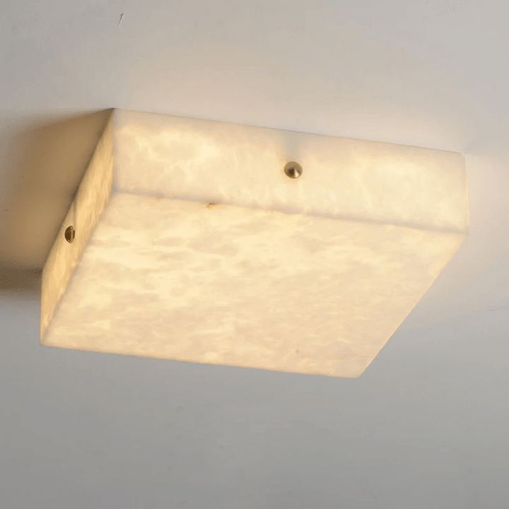 Square Alabaster Ceiling Light - Vakkerlight