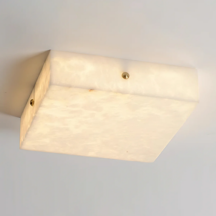 Square Alabaster Ceiling Light - Vakkerlight
