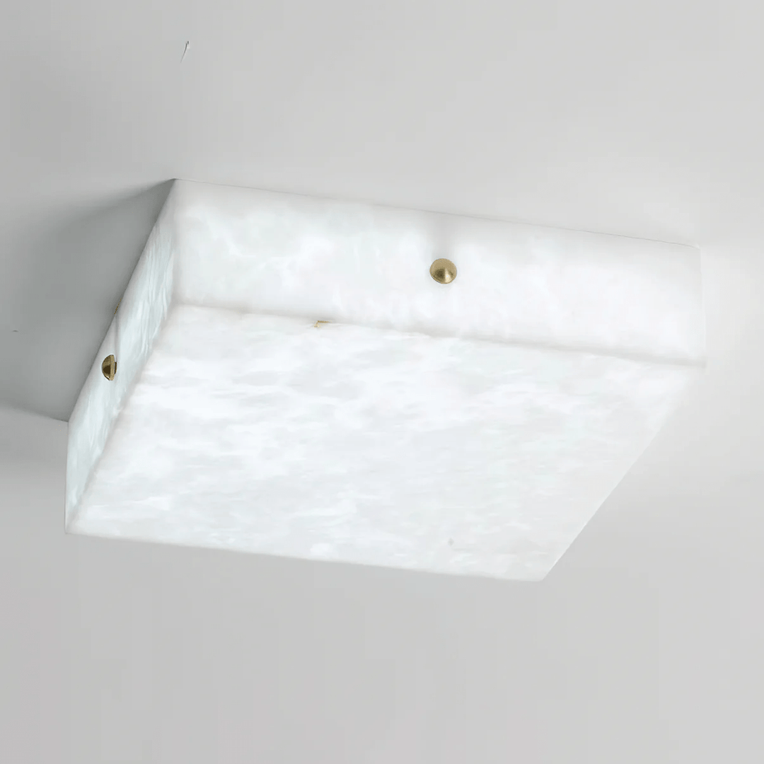 Square Alabaster Ceiling Light - Vakkerlight