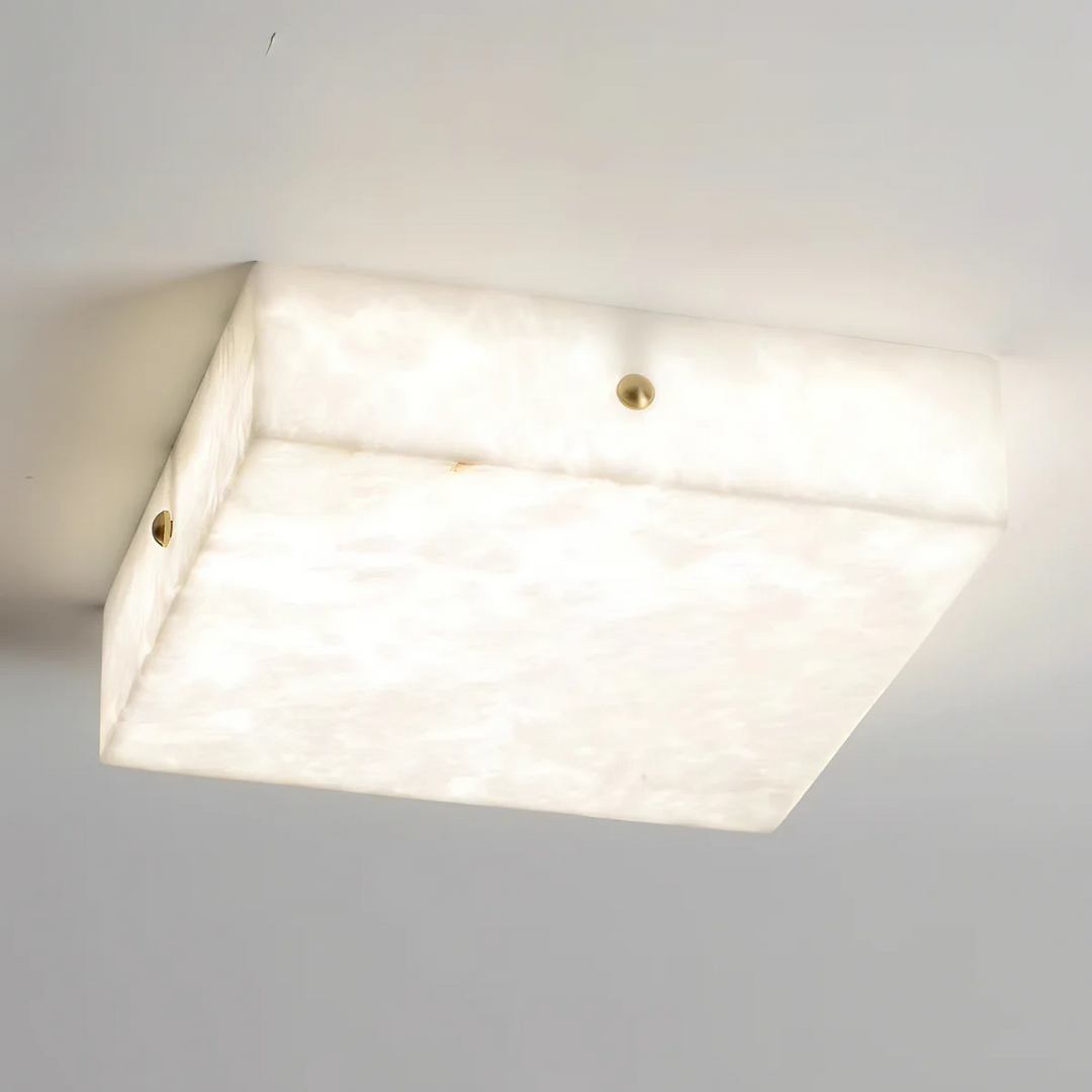 Square Alabaster Ceiling Light - Vakkerlight