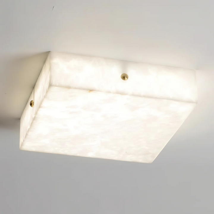 Square Alabaster Ceiling Light - Vakkerlight
