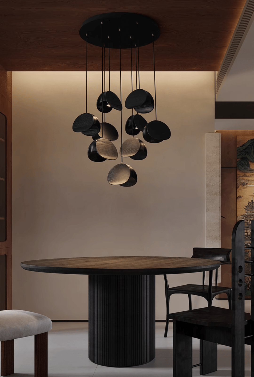 Orbit Fold Wood Pendant Light - Vakkerlight