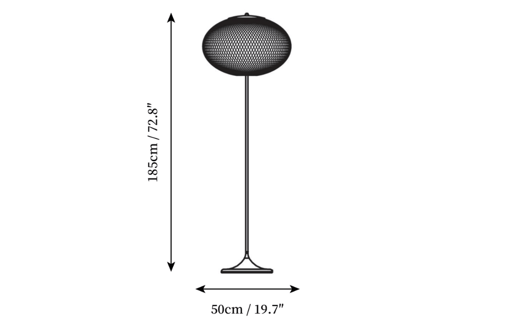 Metallic Meshwork Floor Lamp - Vakkerlight