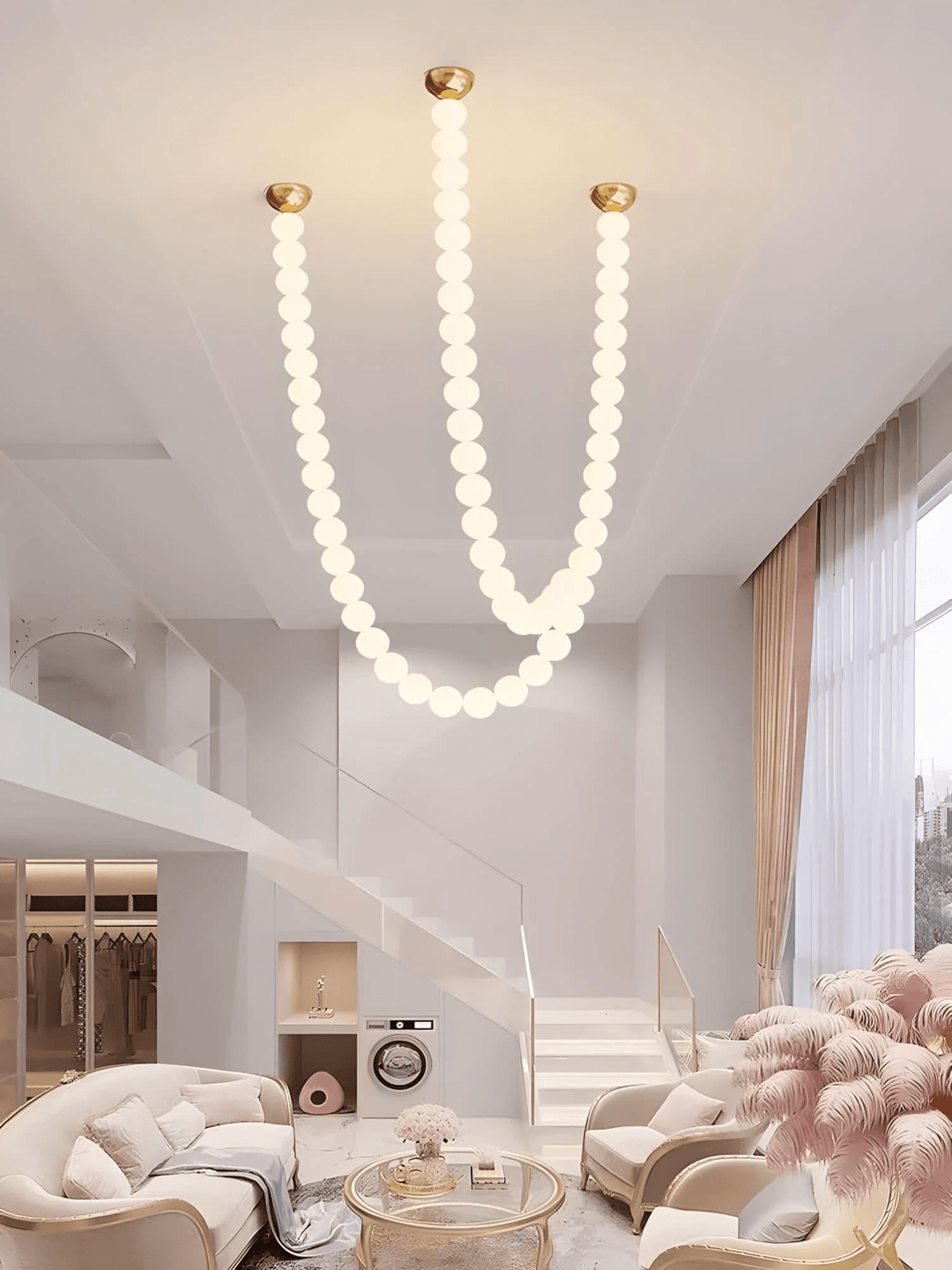 Halti Necklace Acrylic Chandelier - Vakkerlight