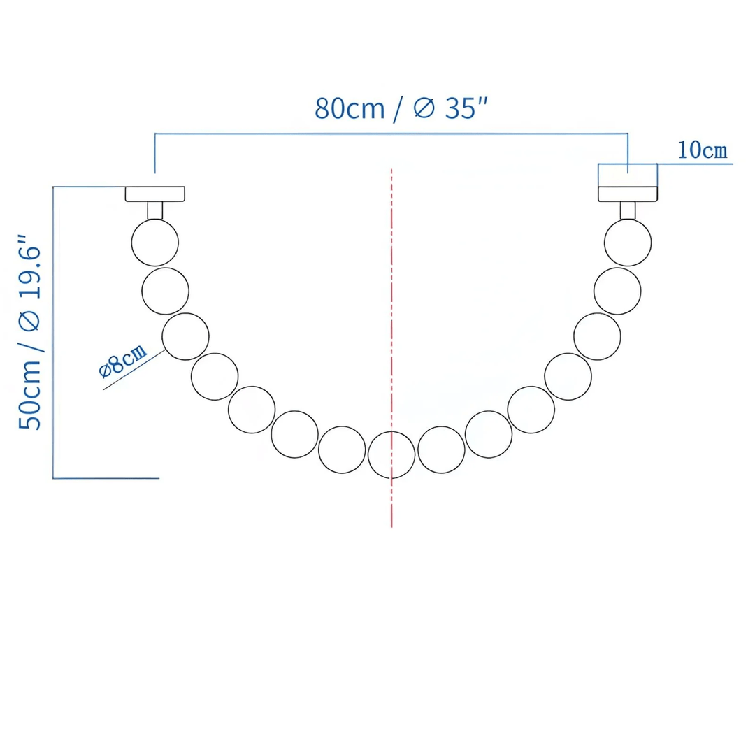 Halti Necklace Acrylic Chandelier - Vakkerlight