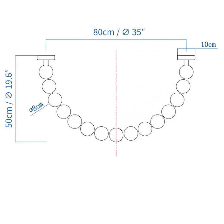 Halti Necklace Acrylic Chandelier - Vakkerlight
