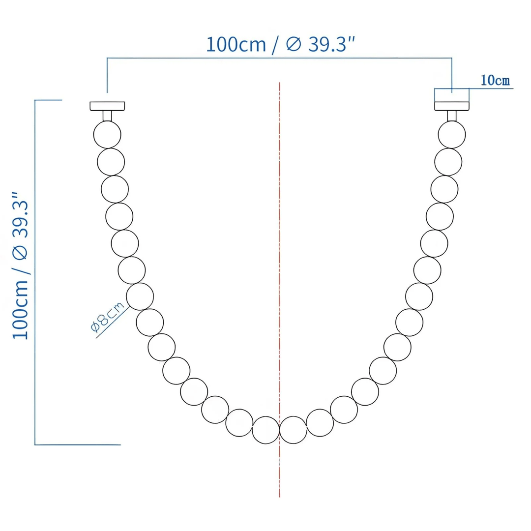 Halti Necklace Acrylic Chandelier - Vakkerlight