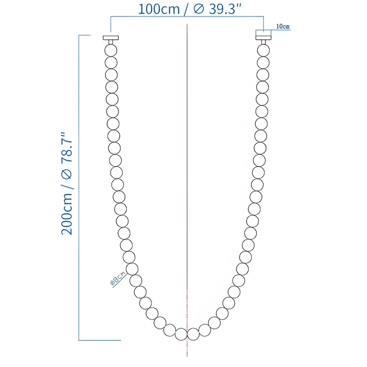 Halti Necklace Acrylic Chandelier - Vakkerlight