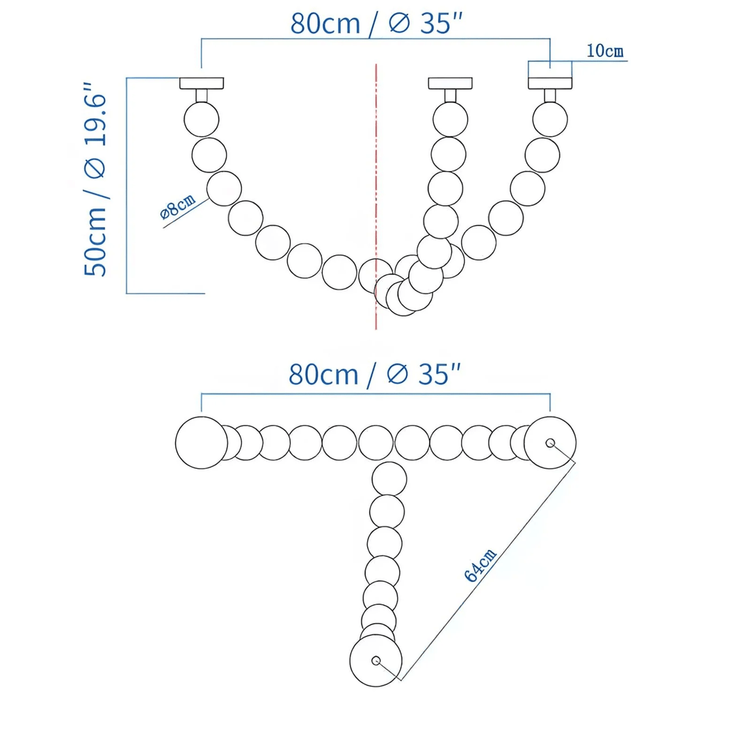 Halti Necklace Acrylic Chandelier - Vakkerlight
