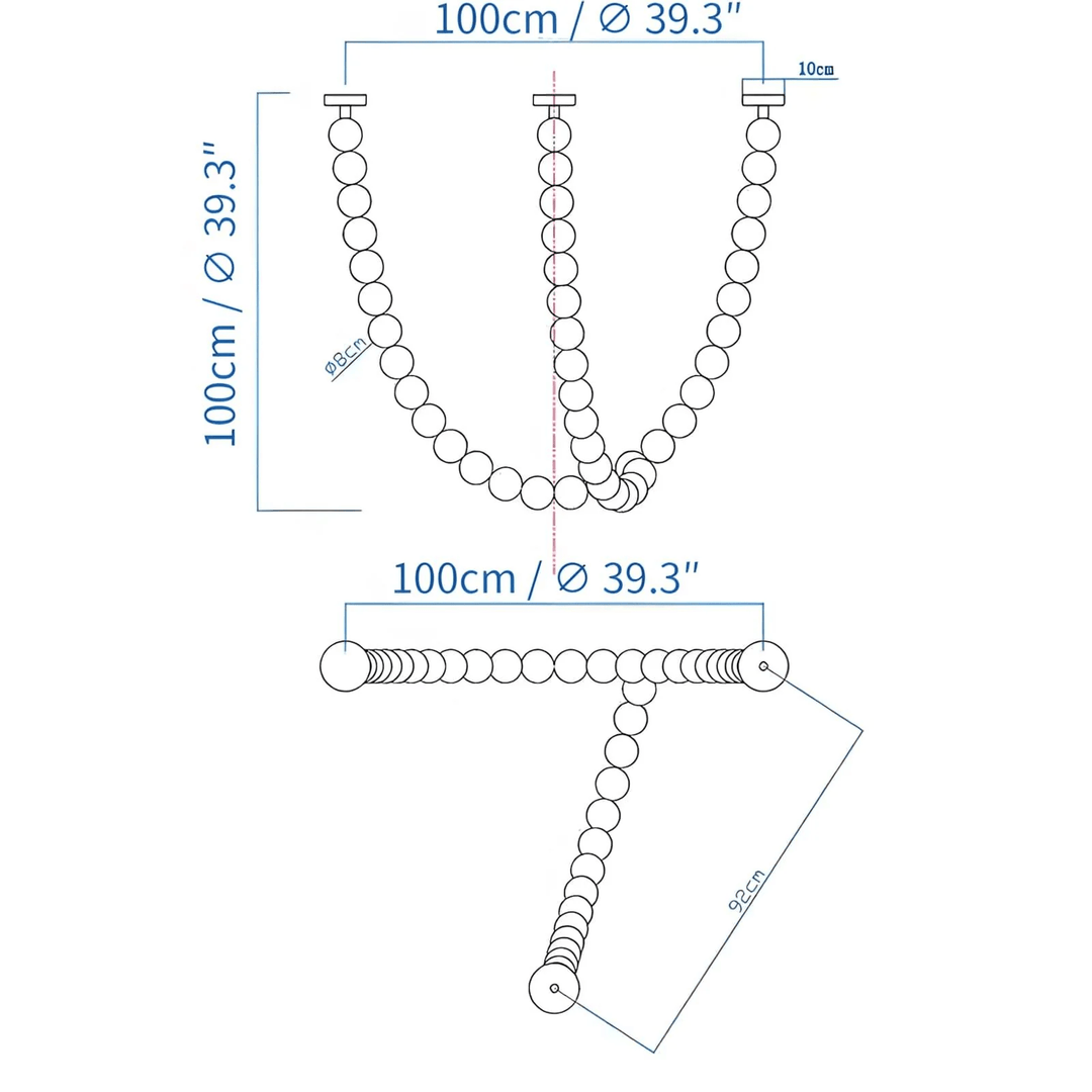 Halti Necklace Acrylic Chandelier - Vakkerlight