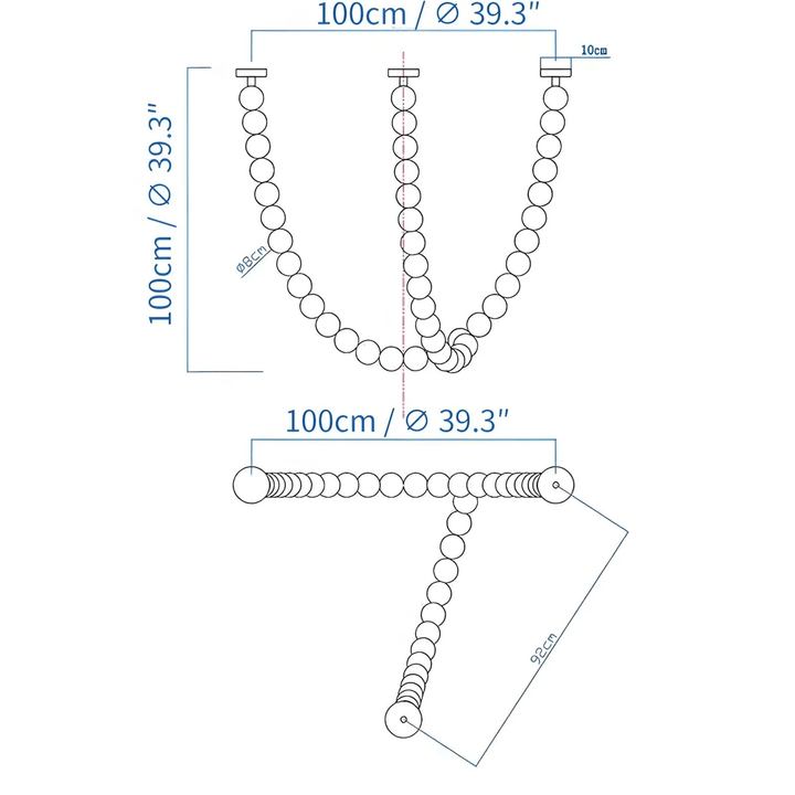 Halti Necklace Acrylic Chandelier - Vakkerlight