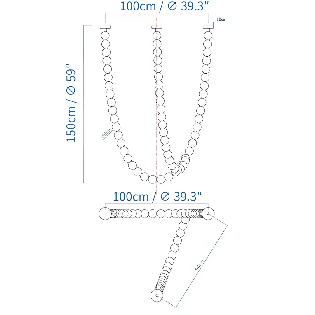 Halti Necklace Acrylic Chandelier - Vakkerlight