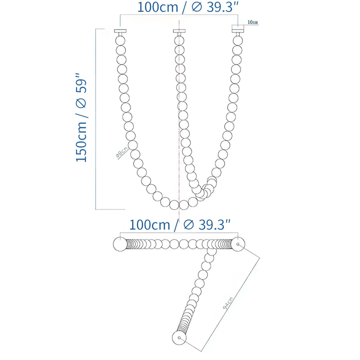 Halti Necklace Acrylic Chandelier - Vakkerlight