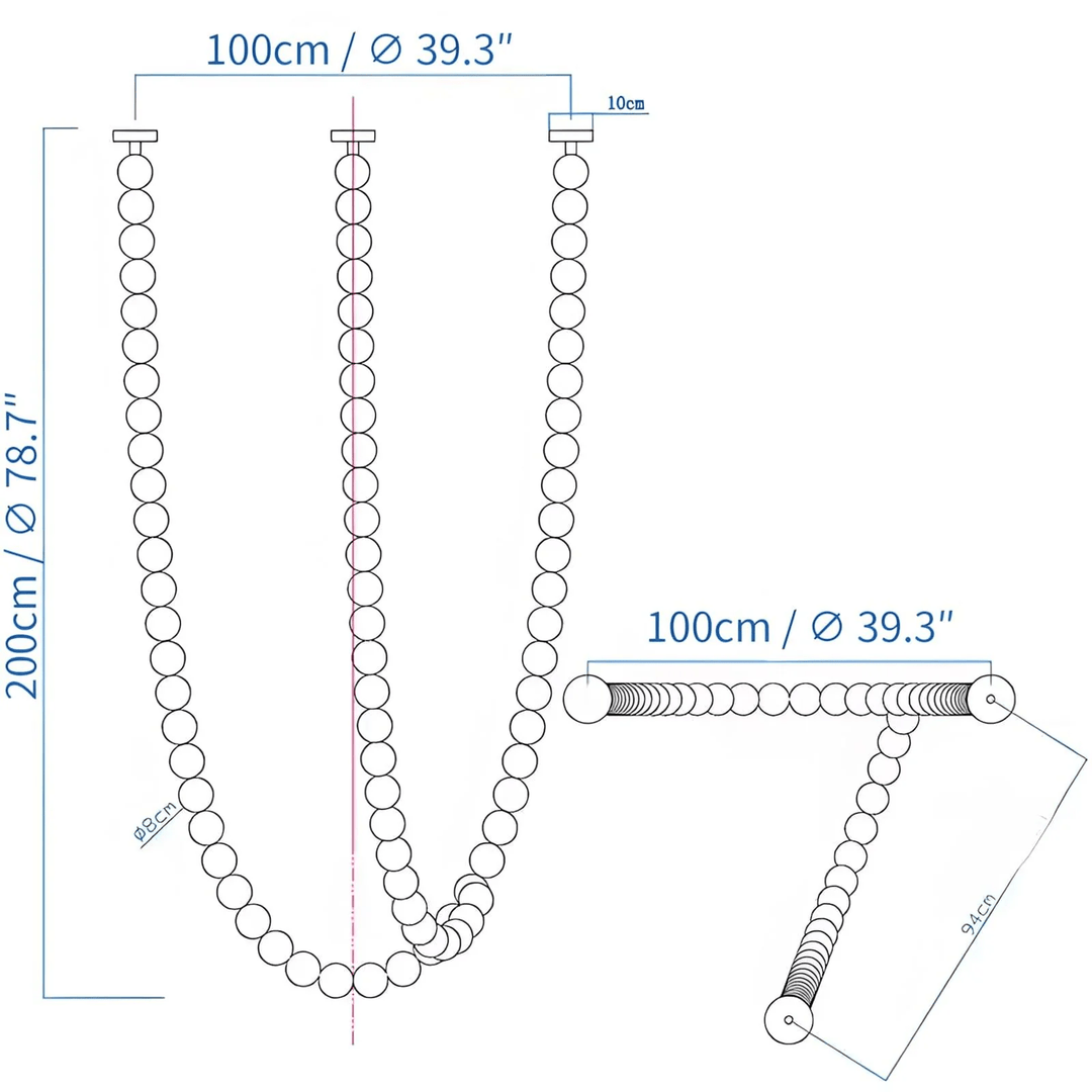 Halti Necklace Acrylic Chandelier - Vakkerlight