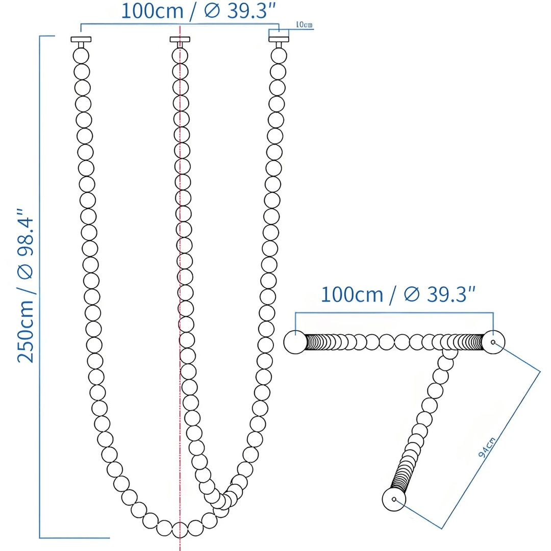 Halti Necklace Acrylic Chandelier - Vakkerlight