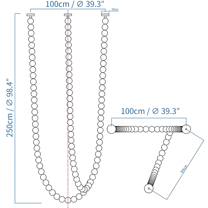 Halti Necklace Acrylic Chandelier - Vakkerlight