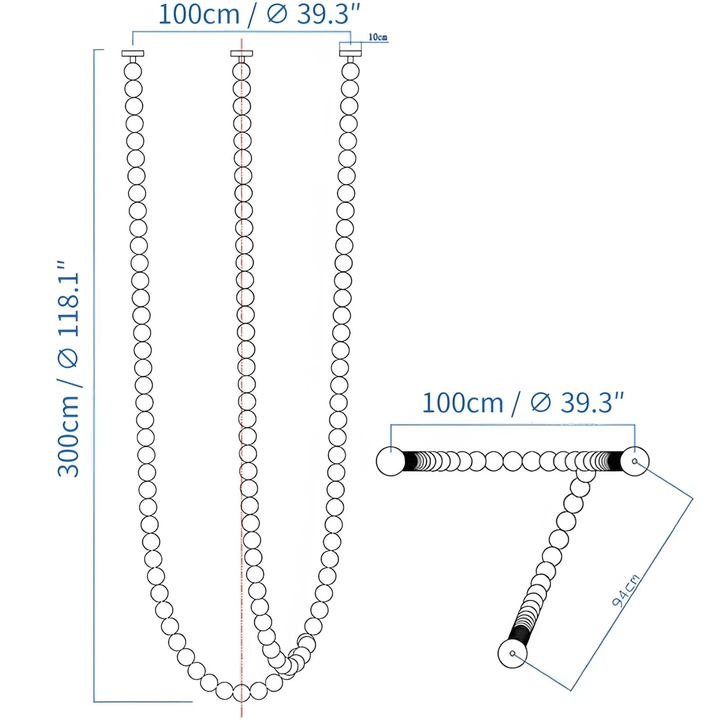 Halti Necklace Acrylic Chandelier - Vakkerlight