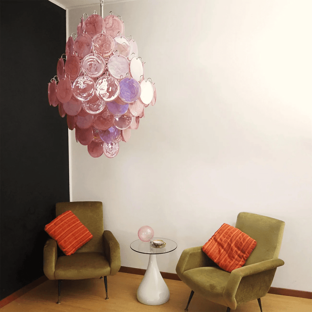 Rosa Murano Glass Chandelier - Vakkerlight