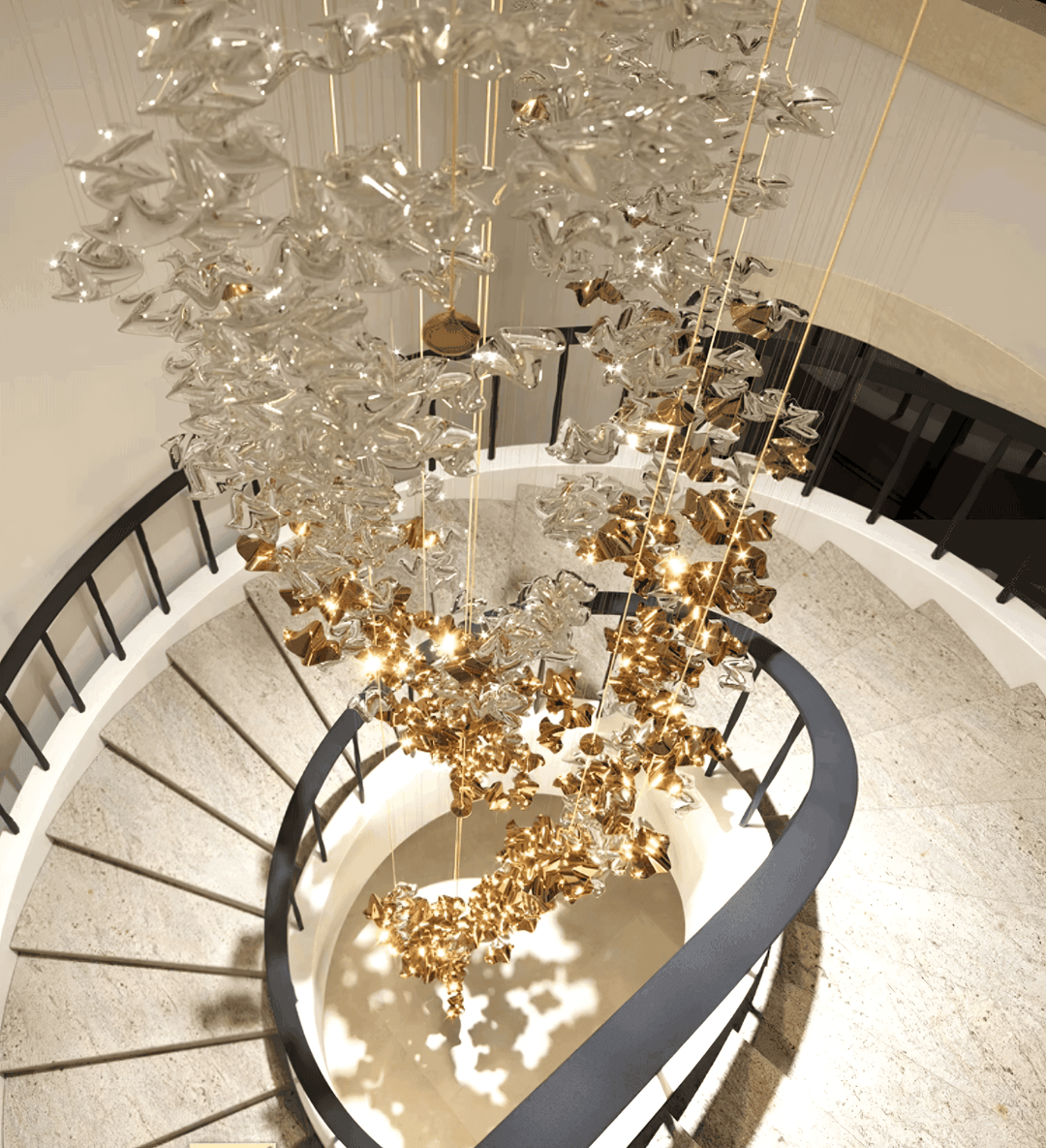 Tidal Art Glass Chandelier - Vakkerlight