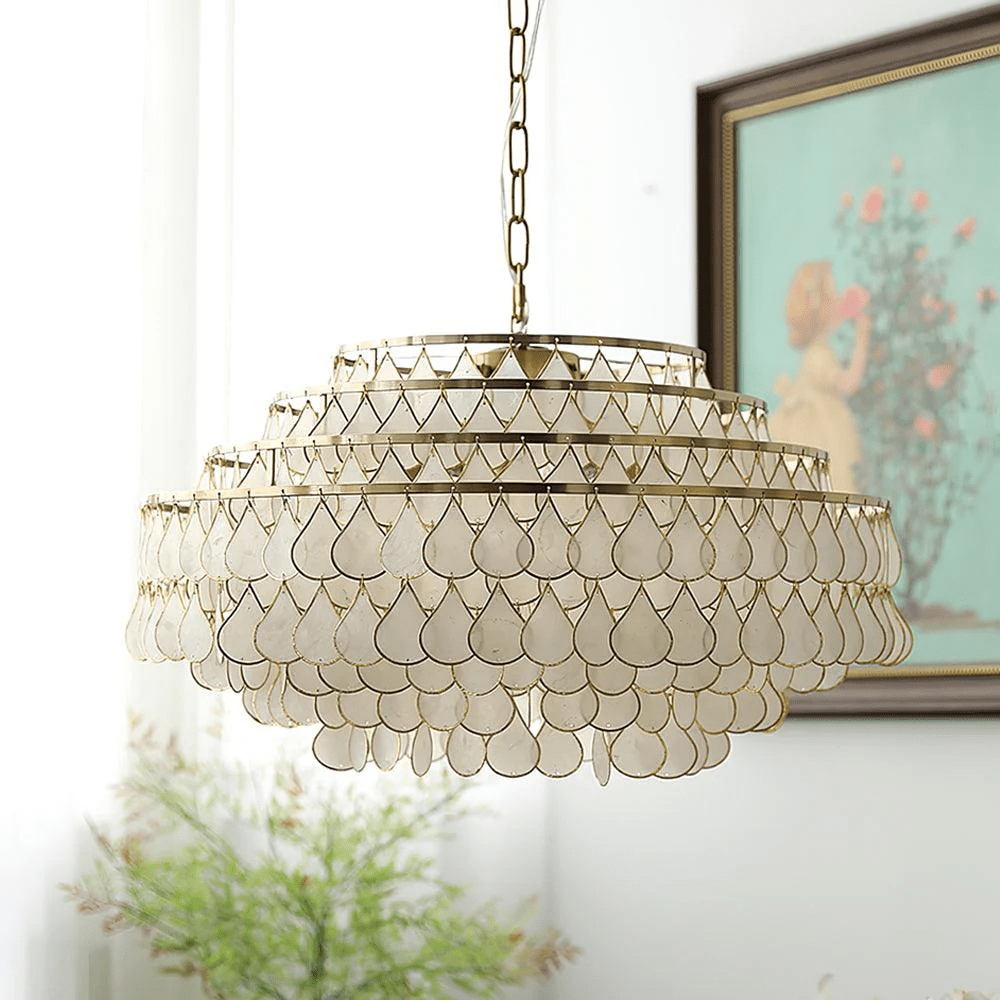 Teardrops Shell Chandelier - Vakkerlight