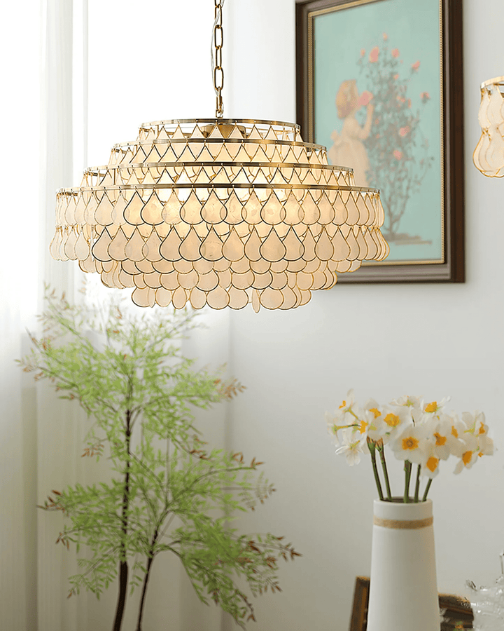 Teardrops Shell Chandelier - Vakkerlight