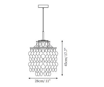 Lampadario Round Shell — Dimension drawings 1