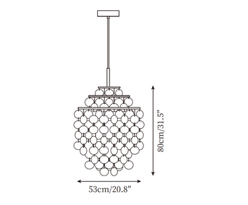 Lampadario Round Shell — Dimension drawings 2