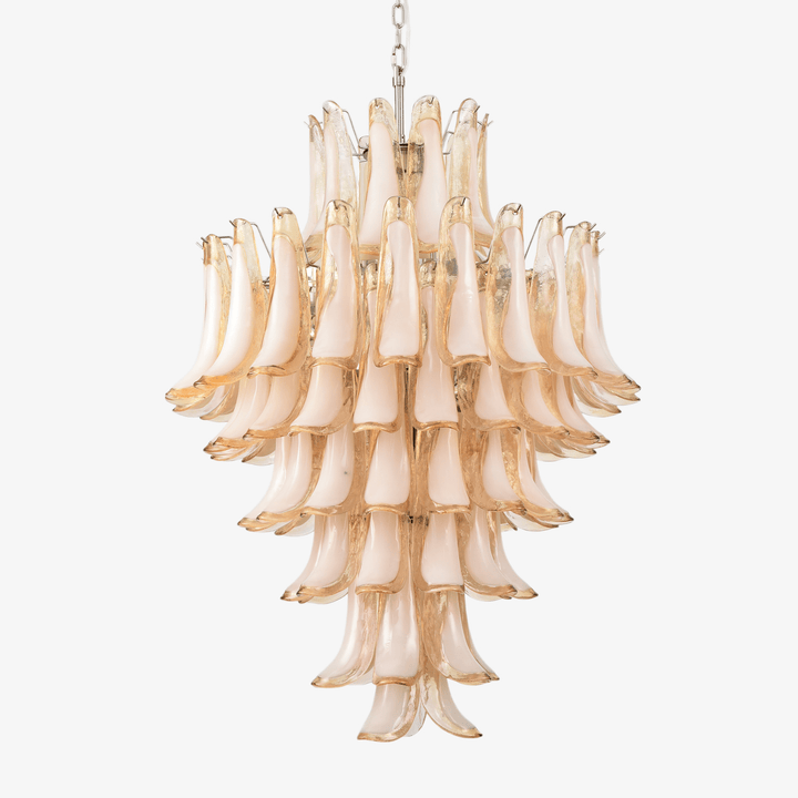 Amber Cloud Murano Glass Petals Chandelier - Vakkerlight
