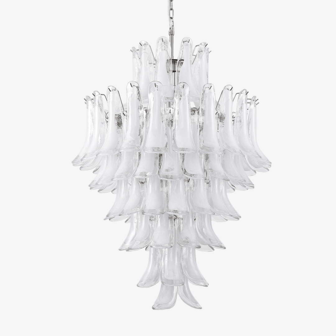 White Cloud Glass Petals Chandelier - Vakkerlight